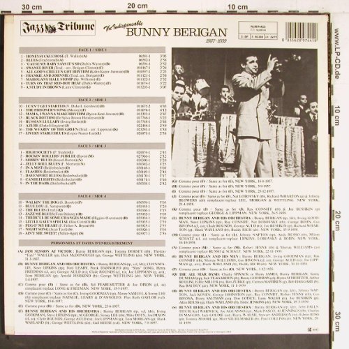 Berigan,Bunny: The Indispensable(1937/39), Foc, RCA, m /vg+ (NL89744(2)), D, Mono, 1982 Typ: 2LP Best.-Nr.: Y2556 Preis: 7,50 Euro