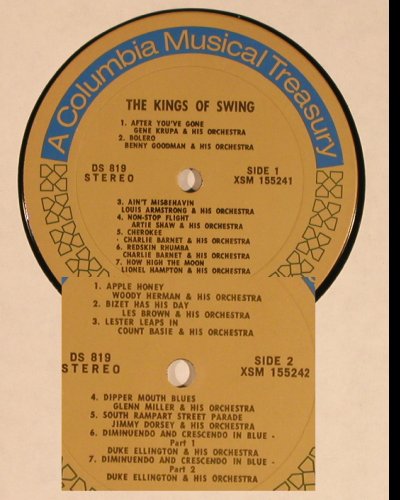 V.A.The Kings Of Swing/Dance Hits..: Gene Krupa...Les Elgard, 22 Tr., Columbia House(P2S 5620), US, 1969 - 2LP - Y2602 - 7,50 Euro