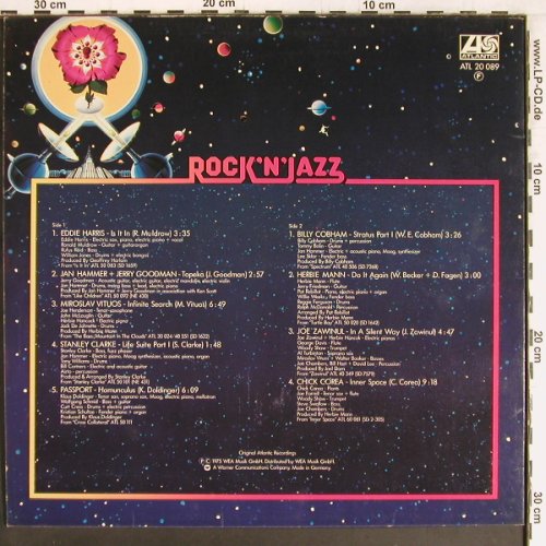 V.A.Rock'n'Jazz: A Fusion, 9Tr., Atlantic Musterplatte(ATL 20 089), D, 1975 - LP - Y2709 - 9,00 Euro