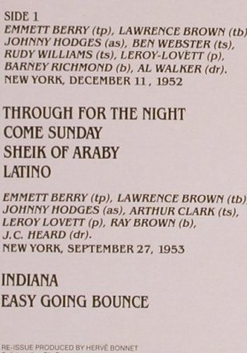Hodges,Johnny & His Orch.: Vol.3-Rabbit's Work 1952-53-54, Verve (2304 449), F, Ri Typ: LP Best.-Nr.: Y2711 Preis: 9,00 Euro