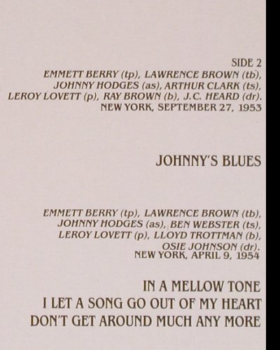 Hodges,Johnny & His Orch.: Vol.3-Rabbit's Work 1952-53-54, Verve (2304 449), F, Ri Typ: LP Best.-Nr.: Y2711 Preis: 9,00 Euro