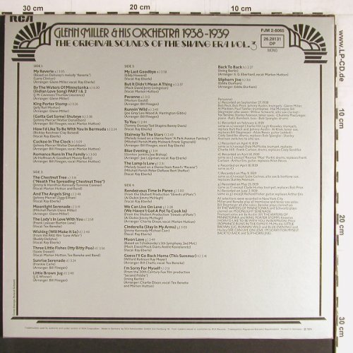 Miller,Glenn & His Orch.: The OriginalSounds..SwingEra,Vol.3, RCA, Mono(26.28131), UK, Foc, 1976 - 2LP - Y3068 - 9,00 Euro