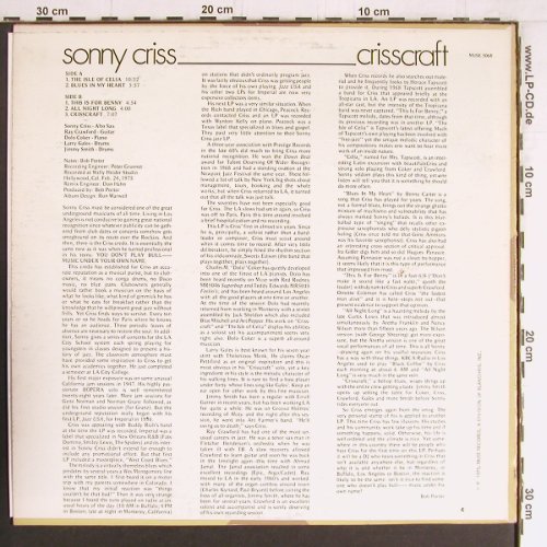 Criss,Sonny: Crisscraft,vg+/vg-,Cover seam split, Muse Records (5068), US, 1975 Typ: LP Best.-Nr.: Y3451 Preis: 7,50 Euro