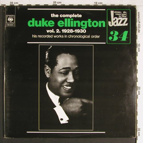 Ellington,Duke: The Complete Vol. 2, 1928-30, Foc, CBS (68 275), NL, 1973 Typ: 2LP Best.-Nr.: Y3694 Preis: 9,00 Euro