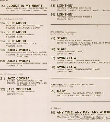 Ellington,Duke: The Complete Vol. 4, 1932, Foc, CBS (88035), NL, 1974 Typ: 2LP Best.-Nr.: Y3696 Preis: 9,00 Euro
