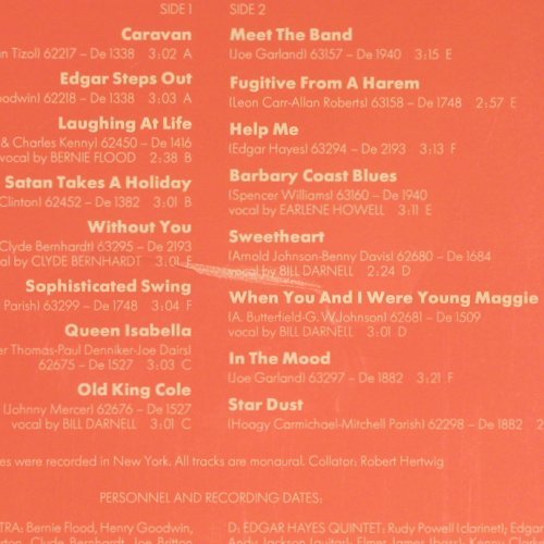 Hayes,Edgar & his Orch.: Swinging Jewels 1937-1939, MCA (6.22419 AK), D, m-/vg+, 1976 Typ: LP Best.-Nr.: Y4076 Preis: 5,00 Euro