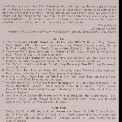 V.A.Musical Madness: Charlie Barnet... Slim Gailairds P., Bandstand(7118), US,  - LP - Y4123 - 7,50 Euro