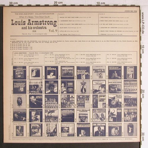 Armstrong,Louis & Orch.: Vol.9, 1931-When It's Sleepy Time.., Joker (SM 3750), I, 1975 Typ: LP Best.-Nr.: Y4169 Preis: 7,50 Euro