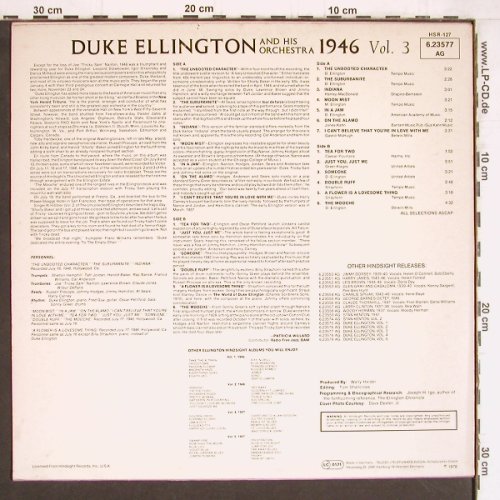 Ellington,Duke: The Uncollected Vol.3 (1946), Decca (6.23577 AG), D, 1978 Typ: LP Best.-Nr.: Y4493 Preis: 6,00 Euro