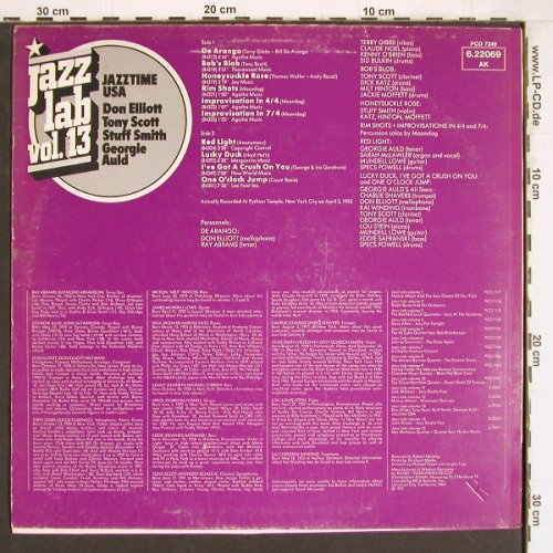 Elliott,Don/Tony Scott/Stuff Smith.: Jazz Lab Vol.13, MCA Coral (6.22069 AK), D, 1975 Typ: LP Best.-Nr.: Y4494 Preis: 6,00 Euro