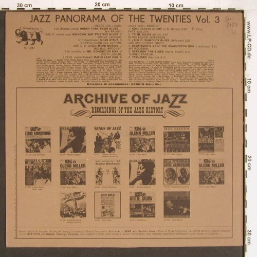 V.A.Jazz Panorama Of The Twenties: Vol.3, 12 Tr., m-/vg+, Archive Of Jazz(101.591), I, 1971 - LP - Y4502 - 6,00 Euro