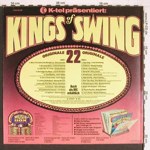 V.A.Kings Of Swing: 22 Originale, K-tel(TG 147), D,  - LP - Y4660 - 6,00 Euro