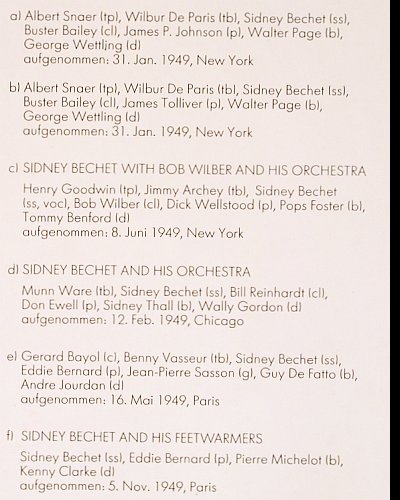 Bechet,Sidney: Star Edition, Foc (1949), Barclay (0086.014), D, Ri Typ: 2LP Best.-Nr.: Y4863 Preis: 9,00 Euro