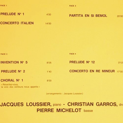 Loussier Trio,Jacques: Play Bach - Recital (1965), Foc, Decca(115.251/52), F, Ri, 1973 - 2LP - Y5514 - 9,00 Euro