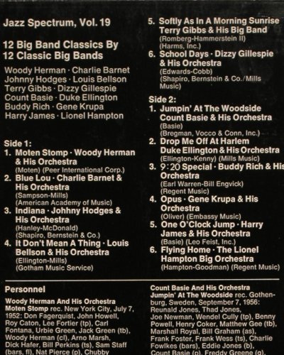 V.A.Jazz Spectrum Vol.19: 12 Big Band Classics by 12.., Metro(2356 022), D, 1971 - LP - Y5566 - 7,50 Euro