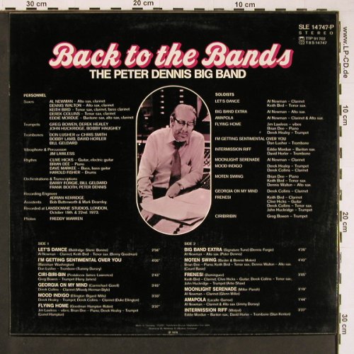 Dennis,Peter Big Band: Back To The Bands, Telefunken, Muster(SLE 14 747-P), D, 1974 - LP - Y561 - 7,50 Euro