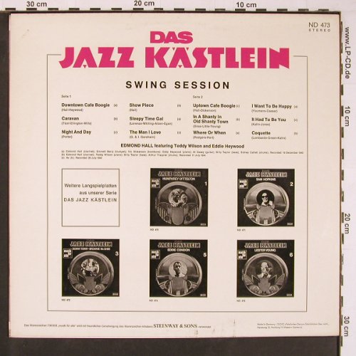Hall,Edmond: Das Jazz Kästlein 4, Decca, Promo-Stol (ND 473), D, 1974 Typ: LP Best.-Nr.: Y565 Preis: 7,50 Euro