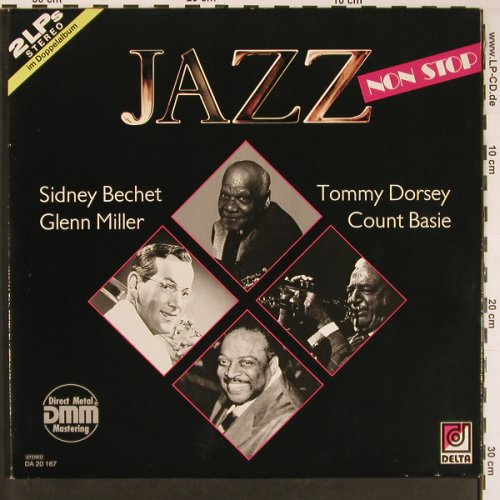 V.A.Jazz Non Stop: Bechet, G.Miller, Dorsey, Basie, Delta(DA  20 167), D, Foc,  - 2LP - Y574 - 7,50 Euro
