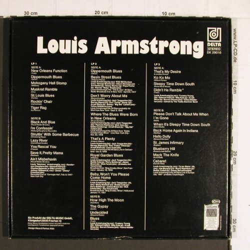 Armstrong,Louis: Greatest Hits, Box (hist rec), Delta (DK 29016), D, 1983 Typ: 3LP Best.-Nr.: Y6033 Preis: 9,00 Euro