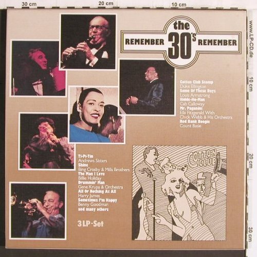 V.A.Remember The 30's: Andrew Sisters,B.Holiday,C.Basie..., SCANA(9019/3), D,Box,  - 3LP - Y6034 - 9,00 Euro