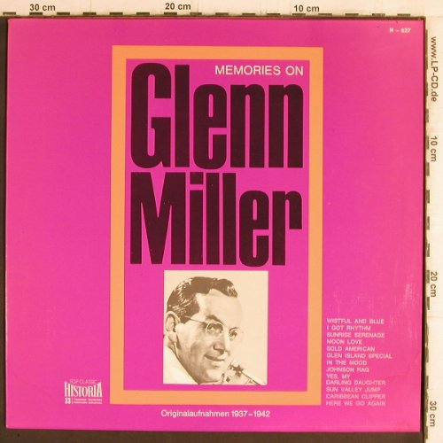Miller,Glenn: Memories on (1937-42), Historia(H 627), D, Ri,  - LP - Y6156 - 6,00 Euro