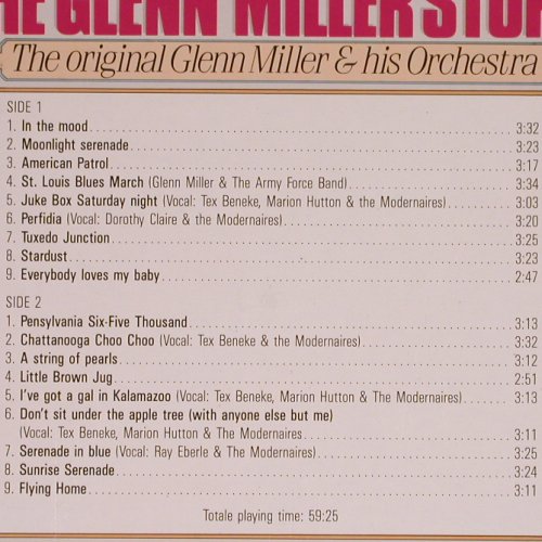 Miller,Glenn: The G.M.Story, Big Band Era(20187), D, 1985 - LP - Y6164 - 6,00 Euro