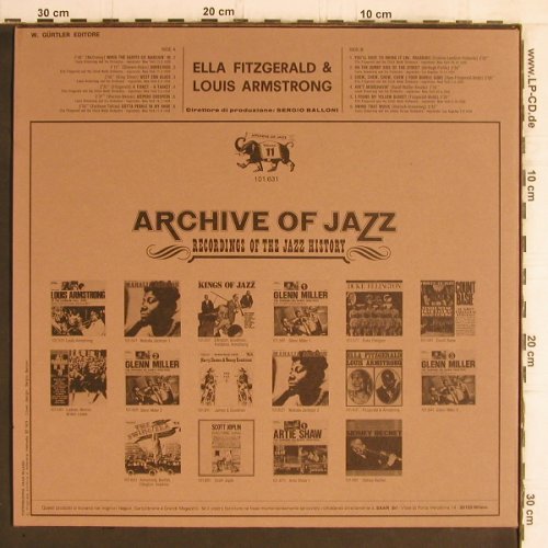 Fitzgerald,Ella & Louis Armstrong: Archive of Jazz, Vol.11, Jazzline (101.631), I Typ: LP Best.-Nr.: Y6189 Preis: 6,00 Euro