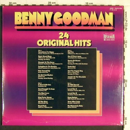 Goodman,Benny: 24 Original Hits, Foc,FS-New sealed, Top Classic/Historia (DLP 2-762), D, Ri Typ: 2LP Best.-Nr.: Y6193 Preis: 9,00 Euro