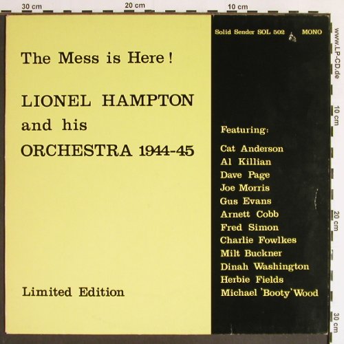 Hampton,Lionel: The Mess Is Here,1944-45, hist.rec., Solid Sender Lim.Ed. (SOL 502), D,Ri,Mono Typ: LP Best.-Nr.: Y6348 Preis: 9,00 Euro