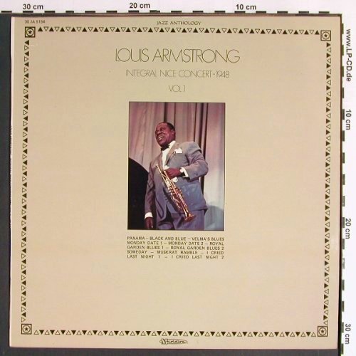Armstrong,Louis: Integral Nice Concert 1948, Vol.1, Musidisc (30 JA 5154), F, Ri, 1983 Typ: LP Best.-Nr.: Y6384 Preis: 6,00 Euro