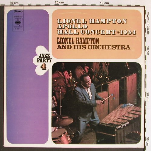 Hampton,Lionel: Apollo Hall Concert'54,Jazz Party 4, CBS, Ri (S 52716), NL,vg+/m-, 1970 Typ: LP Best.-Nr.: Y6480 Preis: 5,00 Euro