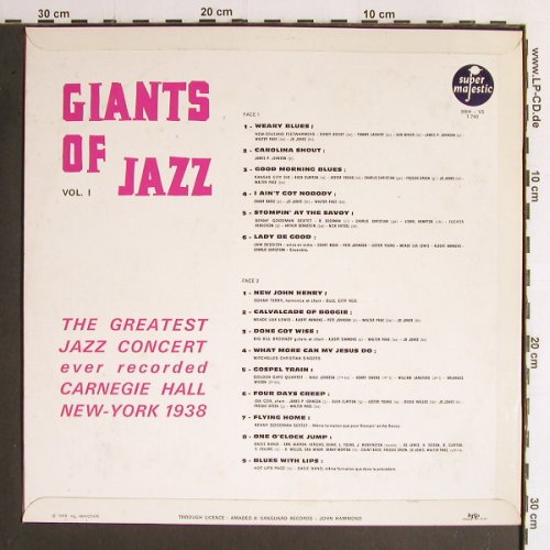 V.A.Giants Of Jazz: The Greatest Jazz Conc.ever rec. 1, Super Majestic(BBH VS 1.740), F,Ri, 1966 - LP - Y6802 - 6,00 Euro