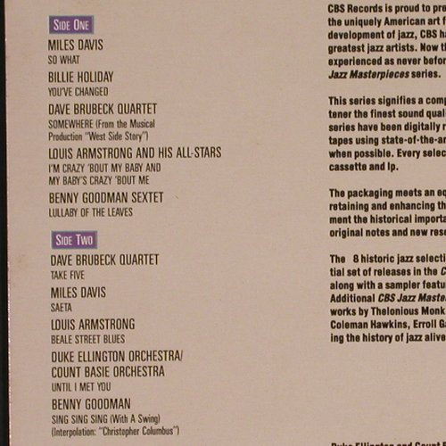 V.A.CBS Jazz Masterpieces Vol.1: Miles Davis.. Benny Goodman, CBS(450979), NL, 1986 - LP - Y688 - 5,00 Euro