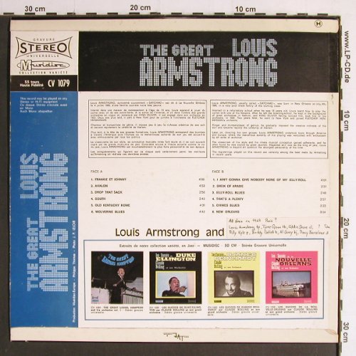 Armstrong,Louis: The Great (All Star ca.1965 Paris?), Musidisc (30 CV 1079), F, Ri,stoc Typ: LP Best.-Nr.: Y6903 Preis: 6,00 Euro