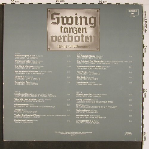 V.A.Swing Tanzen Verboten: Fod Candrix...Eddie Tower, Foc, Telefunken(6.28360 DP), D, 24Tr., 1976 - 2LP - Y745 - 9,00 Euro