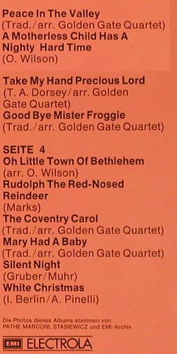 Golden Gate Quartet: The Best Of, Foc, EMI (C 148-11743/744), D Typ: 2LP Best.-Nr.: Y7530 Preis: 7,50 Euro