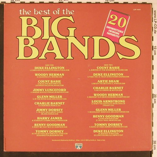 V.A.The Best Of The Big Bands: Ellington, Herman, Basie...20 Tr., Lotus(LOP 14031), I, 1983 - LP - Y768 - 6,00 Euro