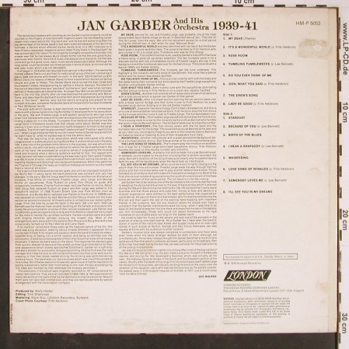 Garber,Jan & his Orch.: 1939/41, m /vg+, London (HM-P 5053), UK, 1978 Typ: LP Best.-Nr.: Y772 Preis: 9,00 Euro