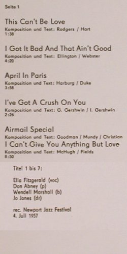 Fitzgerald,Ella und Billie Holiday: Same, Amiga (8 55 084), DDR, 1980 Typ: LP Best.-Nr.: Y7808 Preis: 7,50 Euro