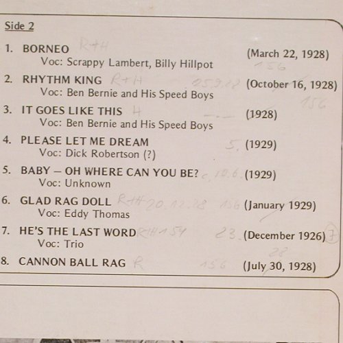 Bernie,Ben &h.Hotel Roosevelt Orch.: 1924-1930, m-/vg+, woc, Sunbeam (MFC-11), US, 1975 Typ: LP Best.-Nr.: Y7978 Preis: 9,00 Euro