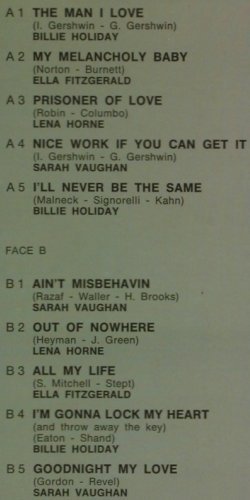 V.A.Ella,Billie,Lena,Sarah: 4 Grandes Dames du Jazz, CBS JazzParty 9(52 072), NL, 1972 - LP - Y8006 - 6,00 Euro