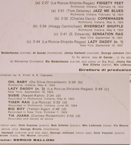 Beiderbecke,Bix & the Wolverine: La Storia del Jazz, vg+/vg+ (1924), Joker (SM 3087), I, 1971 Typ: LP Best.-Nr.: Y8052 Preis: 5,00 Euro