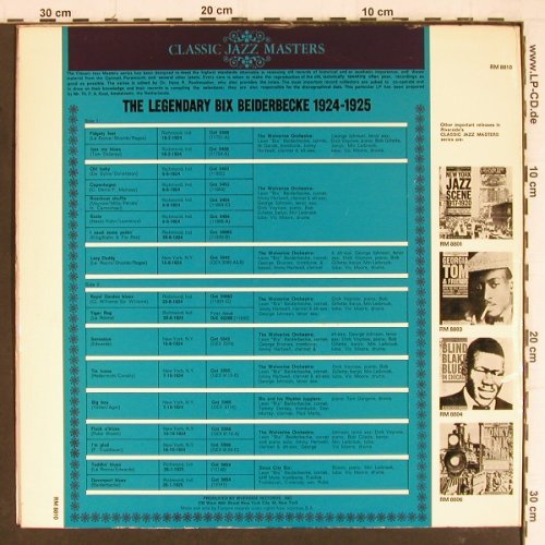 Beiderbecke,Bix: The Legendary Bix,Foc 1924-1925, Riverside (8810), NL Typ: LP Best.-Nr.: Y8058 Preis: 7,50 Euro