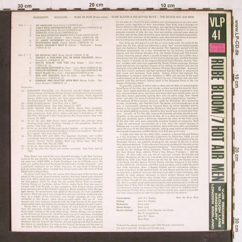 V.A.Bloom,Rube/ Mississippi Maulers: The Seven Hot Air Men, VJM,N.Y.Jazz 1927-30(VLP 41), UK,vg+/m-, 1976 - LP - Y8069 - 6,00 Euro
