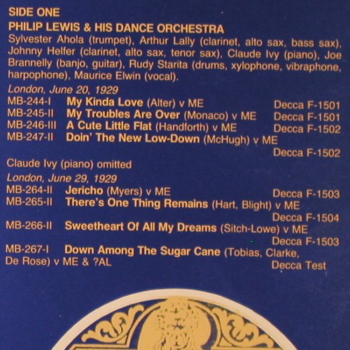 Lewis,Philip: Rhythm Maniacs Session Vol.1,1929, Retrieval(FG-410), UK, 1987 - LP - Y8098 - 9,00 Euro