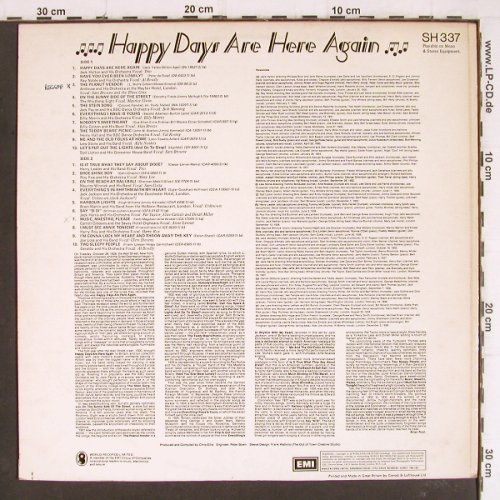 V.A.Happy Days Are Here Again: Jack Hylton,Ambrose, Geraldo&h.Orch, World Records(SH 337), UK,Hits'30, 1979 - LP - Y8101 - 7,50 Euro