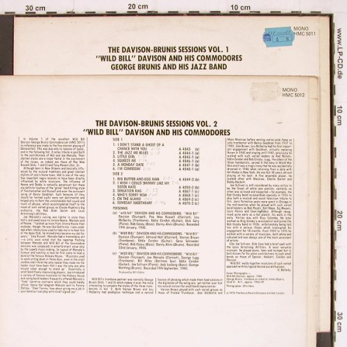 Davison-Brunis Session: Vol.1+2, woc, London (HMC 5011/5012), UK, 1975 Typ: LP*2 Best.-Nr.: Y8104 Preis: 9,00 Euro
