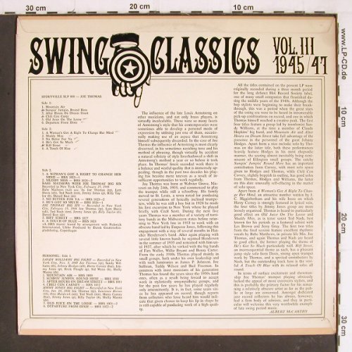 V.A.Swing Classics Vol.3, 1945-47: Sandy Williams Big Eight...,vg+/vg+, Storyville(SLP 808), UK,  - LP - Y8155 - 5,00 Euro