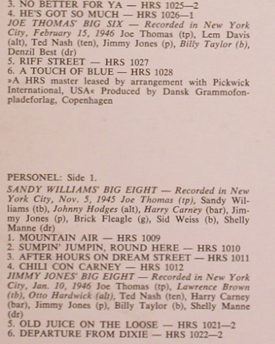 V.A.Swing Classics Vol.3, 1945-47: Sandy Williams Big Eight...,vg+/vg+, Storyville(SLP 808), UK,  - LP - Y8155 - 5,00 Euro
