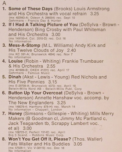 V.A.A Flash of '29: L.Armstrong,Crosby... Ben Pollack, Phontastic Nostalgia(NOST 7608), S, m-/vg+,  - LP - Y8163 - 7,50 Euro
